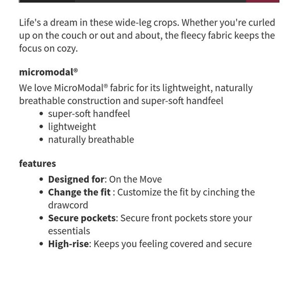 Lululemon Athletica‎ Dream Om High Rise Wide Leg Crop Pants Est Size 8 - Picture 4 of 10